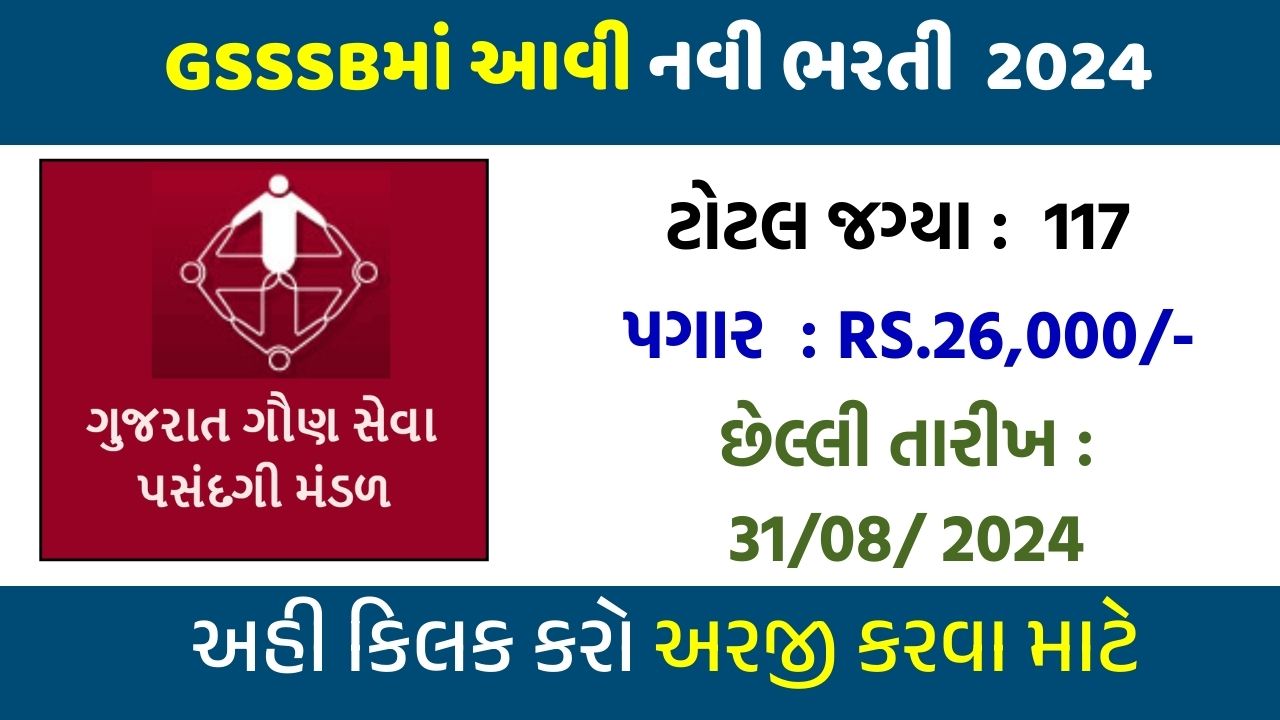 GSSSB Recruitment 2024